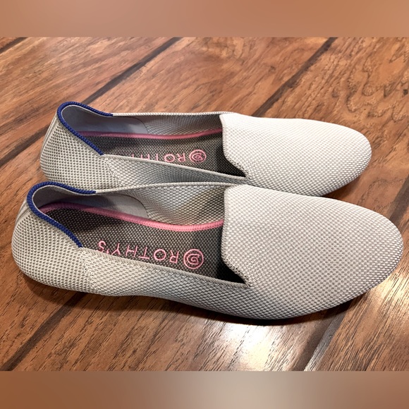 Rothys The Loafer Linen shoes womens 10.5 (run small fit, 8.5-9) beige slip on - Picture 1 of 12